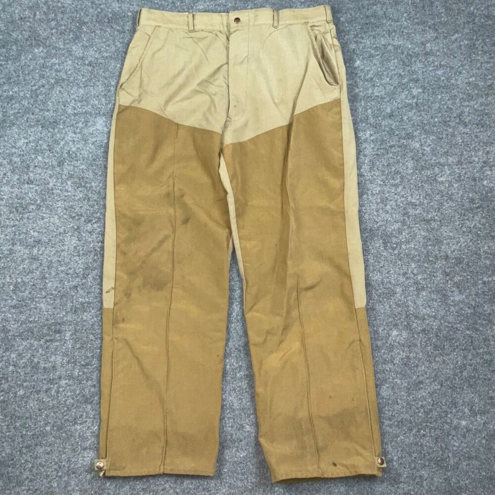 Vintage Bob Allen Pants Mens  38 Beige Hunting Fishing Outdoors double knee USA